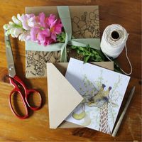 Growing Paper Giraffe with Camel Thorn Greeting Card